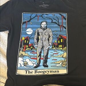 Michael Myers The Boogeyman Black Graphic T-Shirt size Medium